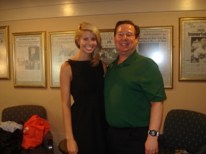 With MacKenzie Warren before she became a famous TV anchor. (Photo by Marco Van Stralen)